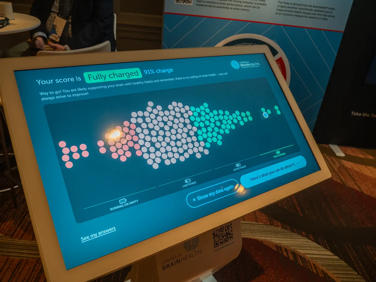 Results on the kiosk: your dot in the room